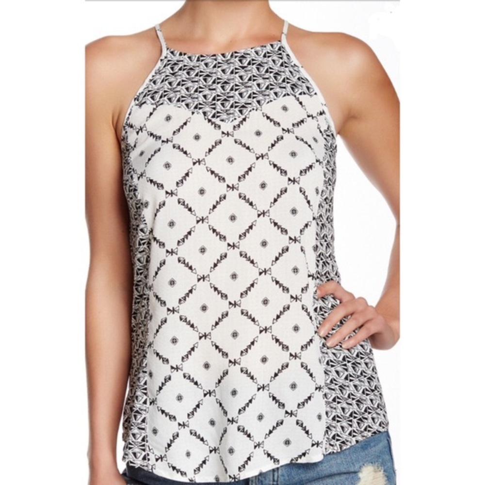 LUCKY BRAND patterned halter top XS